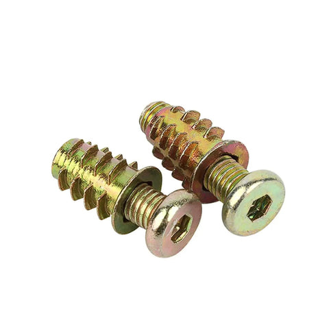 M6 Hex Socket Screws And Nuts Kit In Stainless Steel 304, Flat Round Head Chamfered, Internal Hex Drive For Heavy Duty Torque, Indoor Outdoor Ready, 40 Sets Of M6x50 Hardware For Fast Builds And Projects. Two M6 hex socket screws with flat round heads