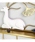 Slick Wall Mounted Coat Rack For Entryway Essentials With Sturdy Rustic Hooks, featuring a white deer accent and key set.