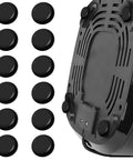 12 Piece Kitchen Appliance Sliders Set With Self Adhesive Pads shown on appliance base, preventing scratches on countertops.