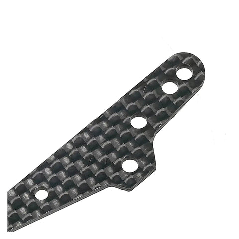 Close-up of Premium Carbon Fiber Suspension Brackets For 1/10 Scale Rc Cars showing detail and holes for installation.