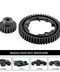 50T Spur Gear 1.0 Mod Hardened Steel With 20T Pinion Gear Upgrade Kit For Traxxas 1/5 X-Maxx RC, 1/7 XO-1, 1/10 Maxx
