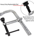 Sliding Arm Clamp Kit 20.5 Inch Heavy Duty With 2,400 Lbs Clamping Force 5.5 Inch Throat, replaceable pad, corrosion protection.
