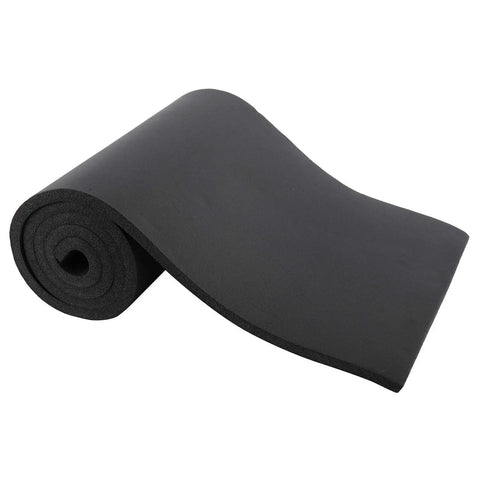 Top Tier Closed Cell Foam Roll Half Inch Thick By 13 Inch Wide By 60 Feet Long rolled black foam for sound deadening and insulation.