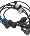 Top Shelf Abs Wheel Speed Sensor Pair Front Left And Right Built Dead Straight For That Smooth Ride And Tight Handling Fits Chevy Avalanche Silverado Express, showcasing the wiring connectors.