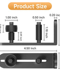 Four Piece Sliding Barn Door Floor Guide Set With Adjustable Rollers Heavy Duty Aluminum Hardware dimensions illustration