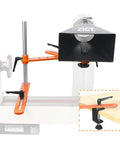 Must Have Dust Hood Stand With Folding Extension Arm For Wood Lathe Dust Collection Gear, 9x5 Inch Hood, Clamp Mount