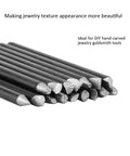 Jewelry Making Punch Stamp Kit With 16 Steel Punches And Anvil Chisel Metal Crafting Tools For Pattern Precision Embossing Engraving