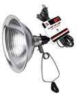 Heavy Duty Clamp Lamp Light With Detachable 8.5 Inch Aluminum Reflector, 150W E26 Socket, No Bulb Included, 6 Foot Cord
