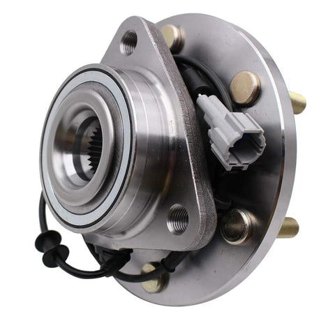 Front view of Front Wheel Hub Bearing Assembly With ABS Plug And Play Direct Fit For 2004-2007 Infiniti QX56, 2005-2007 Nissan Armada, 2004 Pathfinder, Pathfinder Armada, 2004-2007 Titan Six Lug
