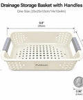 Heavy Duty Plastic Storage Bins With Open Top Design For Zero Stress Home Organization Straight Up Sturdy Build keeps clutter at bay with drainage basket.