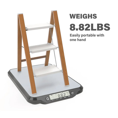 Grab-and-Go 3 Step Folding Aluminum Ladder With Non Slip Wide Steps For Easy Home Reach, Lightweight Yet Durable Step Stool For Kitchen Closet Bedroom, Supports Up To 330 Lb, Woodgrain Finish, 8.82 lbs