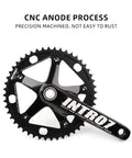Fixed Gear Hollow Crankset 48T 165mm 144 BCD Single Speed Chainring on white background, aluminum alloy, track cycling