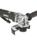 No Nonsense 4 1/2 Inch Air Angle Grinder Cranking 12000 RPM Tough Power featuring a composite body and swivel guard.