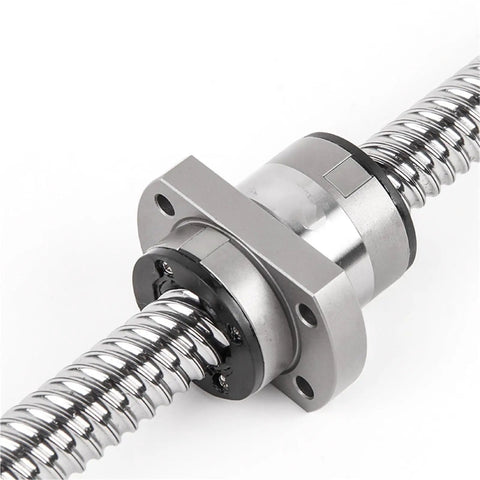 High Precision Ball Screw 900mm For CNC Linear Motion End Machined Large Pitch Flange With Single Ball Nut Smooth Low Backlash