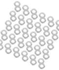 Sturdy Flat Connector Bracket Set In Silver Stainless Steel 8 Shape Quick Fasteners For Furniture, Jewelry Making, And DIY Repairs Versatile Office And Home Hardware, Easy Install, Strong Hold. silver 8-shaped stainless steel connector brackets, set on white