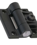 Adjustable Torque Position Control Hinge With Holes In Acetal Copolymer, 2-1/2 Inch Leaf Height, black finish, front view
