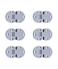 Zinc Alloy Flip Hinge 6 Pack 46 x 29mm 3.8mm Thick 90 Degree Folding Butt Hinge For Wardrobe, Drawer, Table, Wooden Box
