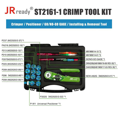 Pro Grade Aviation Crimp Tool Kit For Aircraft Wiring With 4 Indent 8 Impression Crimper AS2G And M22520-2-01 Compatibility