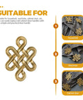 Gold Chinese Knot Cabinet Pull Handle with Single Hole Design for wardrobes, cabinets, and dressers; easy install, durable hardware