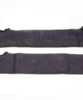 Kevlar Heat Sleeves For Arms Heat And Abrasion Resistant Safety Gear With ANSI Certified Protection in black, shown flat.