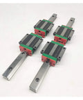 Two Pack Linear Guide Rail With Four Sliders For Ultra Smooth CNC And 3D Printer Motion Built To Last Rock Solid Precision 300 To 1500mm Length Ideal For Rail Motion Systems And Engraving Machines stainless steel linear rails with four sliders