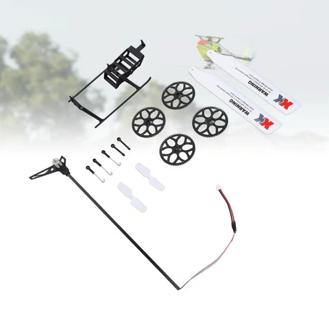 RC Helicopter Parts And Accessories Beefed Up Kit with landing gear, main gear, tail rotor, pull rod for XK K11 K110S models.