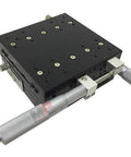 Dope Precision XY Translation Stage With 50 mm Travel And 125 By 125 mm Platform, Manual Micrometer Drives, Cross Roller Bearings