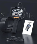 Workhorse Handheld Borescope Endoscope With 8mm Lens for pipe inspection, 1080P on 4.3 inch screen, coiled cable, tools, manual