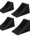 Heavy Duty Rubber Wheel Chocks Four Pack For RVs And Trailers, Tough As Nails Grip, Non Slip Tire Stabilizers For Cars And Trucks