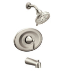 Eva Posi-Temp Eco-Performance Tub And Shower Trim Kit In Brushed Nickel With Valve Required Conversion For 2 Or 3 Hole Valves