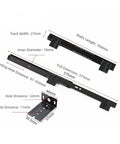 Heavy Duty Double Row Ball Bearing Cabinet Drawer Slides Side Mount Cold Rolled Steel Runners dimensions and features illustration