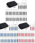 36 Piece Terminal Pin Removal Tool Kit with Housing for electrical connectors, black, blue, and red depinning tools, case visible.