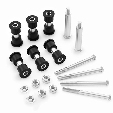 EZGO TXT Rear Leaf Spring Bushing And Sleeve Kit With Front And Rear Screws Nuts For PDS And TXT Gas And Electric Golf Carts
