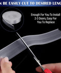 108 Inch Silicone Shower Door Seal Strip Bottom Sweep For Swing Glass Doors Waterproof Replacement being cut to size