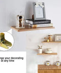 No Nonsense Folding Hinge Table Leg Extender Kit, Heavy Duty Galvanized Steel Work Table Bracket, Quick Snap Install 90 Degree Foot Support, Solid Diy Bed Frame Lift, Pack Of Four with shelf display and decorative items.