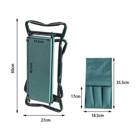Heavy Duty Folding Garden Kneeler And Seat With Soft EVA Kneeling Pad Converts To Stool Or Bench, Lightweight Yet Sturdy