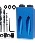 Pocket Hole Jig Kit 14Pcs With 15 Degree Woodworking Angle Drill Guide Dual Pocket For Accurate 2 Way Holes Aluminum Body 6mm 8mm 10mm Drive Adapters