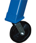 Close-up of smooth phenolic locking caster on Heavy Duty Adjustable Height Gantry Crane 6000 Lb Capacity 15 X 10 Ft Steel Frame.