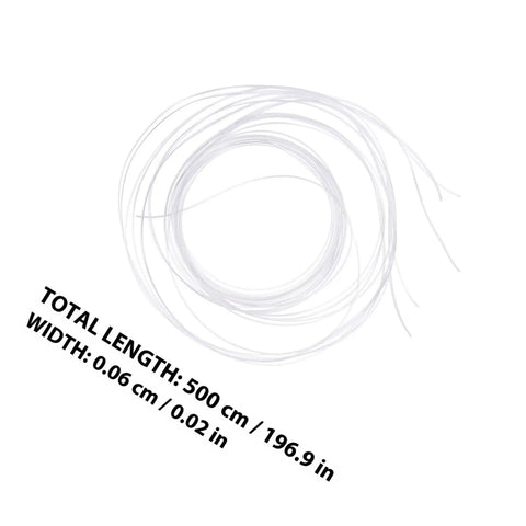 Eyeglass Repair Thread For Half Rim Glasses Easy Fix String For Quick Repairs On The Go Eyewear Maintenance And Accessories Kit shown in a coil, total length 500 cm, width 0.06 cm.