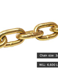 Heavy-Duty Ratcheting Chain Binder Kit Fits 3/8 To 1/2 Inch Grade 70 Chain 20 Foot Length Load Binder Set 6,600 Lb WLL