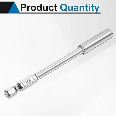 Nut Driver Drill Bit 8 Mm Nut Setter With 1 Quarter Inch Hex Shank 100 Mm Long 6 Point Quick Change Socket CRV Steel