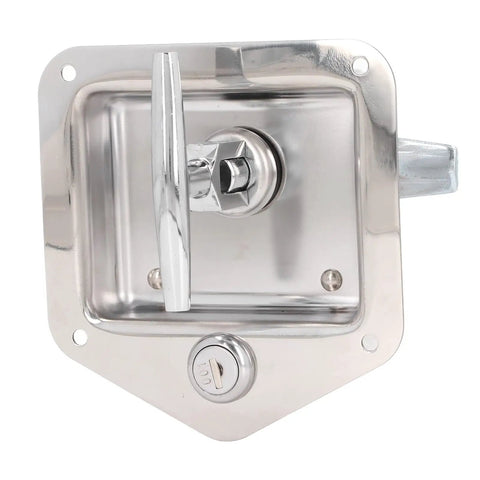 Built Damn Tough Stainless Steel T Handle Latch With Dual Keys For RV Truck Trailer Access Rock Solid Toolbox Lock That Keeps Your Rig Gear Locked In Tight Through Long Haul Shifts And Weekend Cruises