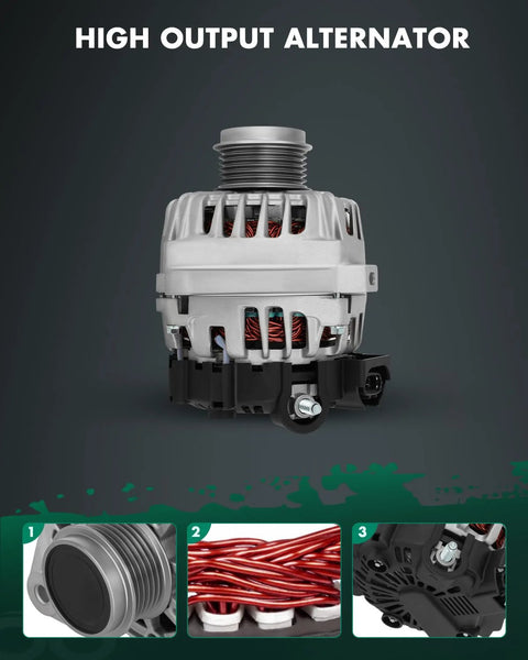 Beefed Up Alternator Replacement For Hyundai Elantra Family Including Elantra Coupe And Elantra GT And Kia Forte Family Including Forte Koup Forte5 Soul Models 2011 Through 2017 1.8L And 2.0L Engines