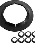 Eight Pack Spring Steel Push-On Push Nuts For Dolly Wheels Fits Five Eighths Inch Dolly Axle Rods With Oiled Phosphate Finish