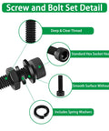 Screw details of All In One 1500 Piece Metric Fastener Kit With M2 Through M6 Socket Head Cap Screws, Nuts, Flat And Spring Washers