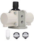 Heavy Duty Pneumatic Boost Cylinder For Higher Air Pressure, Muffler And Relief Valves, Industrial Grade Compressed Air System