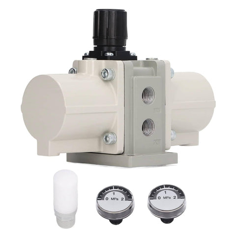 Heavy Duty Pneumatic Boost Cylinder For Higher Air Pressure, Muffler And Relief Valves, Industrial Grade Compressed Air System