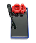 6 Pin Racing DC CDI Box With A7TC Iridium Spark Plug for GY6 50cc-250cc Scooters, Moped, ATV showing connector and wire