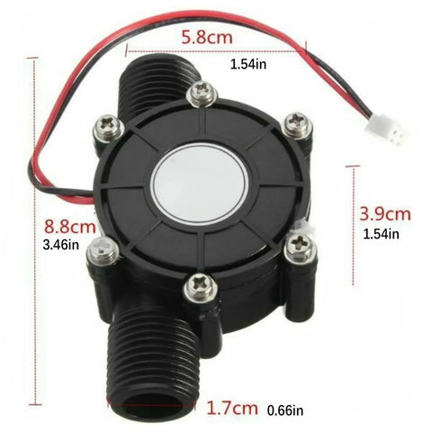 Dope Three Piece Micro Water Turbine Generator Kit DIY Hydro Power, Portable Half Inch Turbine, compact easy install unit
