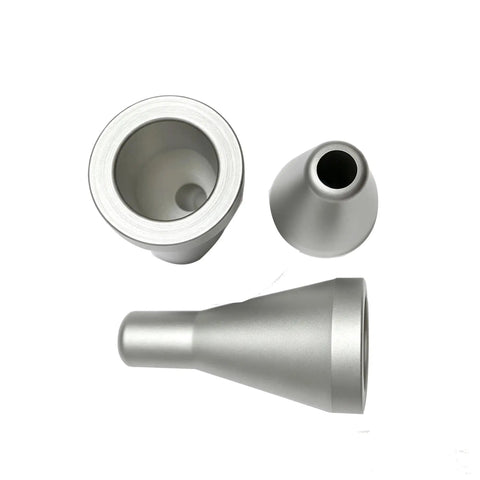 Conical Selective Wave Soldering Nozzle For PCB Replacement Pro Grade Accessory In Anti Corrosion Stainless Steel Delivers Precise Solder Flow To Targeted Areas And Reduces Thermal Stress On Through Hole Components For Soldering Equipment, three views